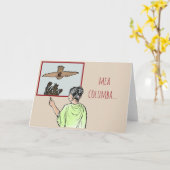 Carte mea columba (ma colombe) (Fleur jaune)