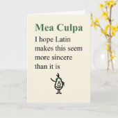 Carte Mea Culpa, Un Poème D'Excuses Drôle (Fleur jaune)