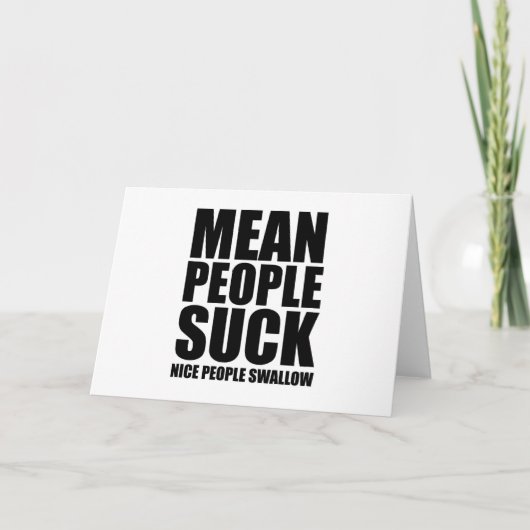 Carte Mean people sucer (Devant)