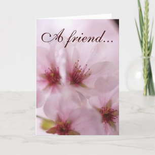 Carte Meaningful Sakura Flower Friendship Card