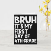 Carte Mec C'est Ma Première Journée De 4e Rentree Des Cl (Fleur jaune)