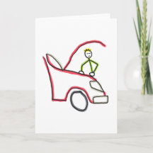 Mécanicien automobile bonhomme allumette