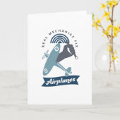 Carte Mécanicien d'avion Technicien d'avion Amusant (Fleur jaune)