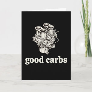 Carte Mécanicien drôle Bon glucides voiture Mec humour m