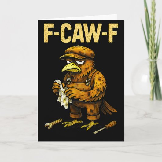 Carte Mécanicien drôle F Caw F Corbeau Fcawf Mécanique R (Devant)