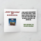 Carte Mécanicienne Noire Miracle Anniversaire (Intérieur)