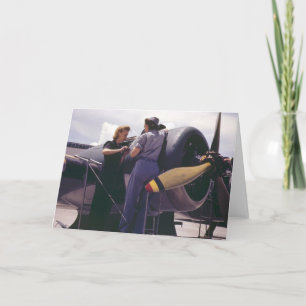 Carte Mécanique d'aviation de femmes de 2ÈME GUERRE