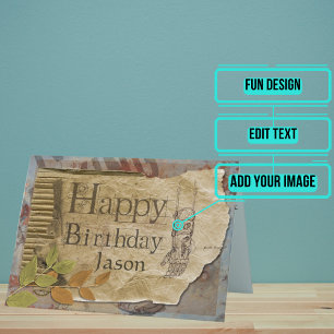 Carte Mécanique de Steampunk Anniversaire Vintage pour u