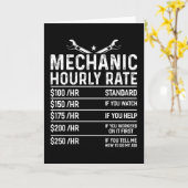 Carte Mécanique Funny Mécanique Atelier idée cadeau (Fleur jaune)