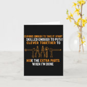 Carte Mechanic Curious Enough To Take It Apart Funny Aut (Fleur jaune)