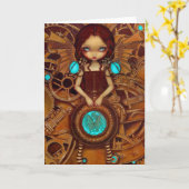 Carte "Mechanical Angel I" Greeting Card (Fleur jaune)