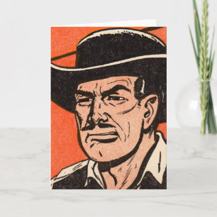 Carte Méchant de western de 1955 issu des bandes dessiné