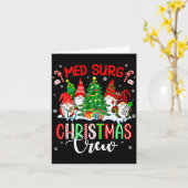 Carte Med Surg Christmas Crew Group Gnomes Decorating Xm (Fleur jaune)