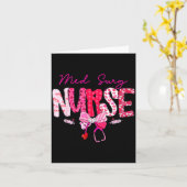 Carte Med Surg Nurse Valentine's Day Stethoscope Coquett (Fleur jaune)