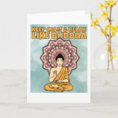 Carte Médaille De Bouddha Mandala Avec Dit (Fleur jaune)