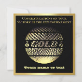 Carte Médaille d'or 1ère place champion de sport (Devant)