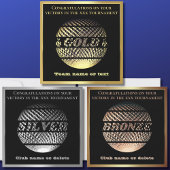 Carte Médaille d'or 1ère place champion de sport