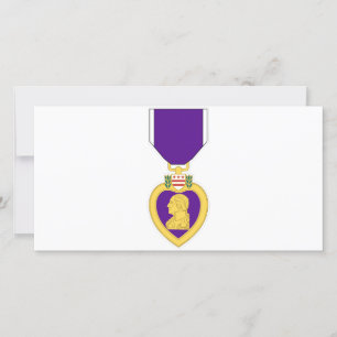 Carte Médaille du coeur pourpre