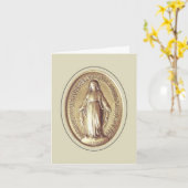 Carte Médaille miraculeuse (Fleur jaune)