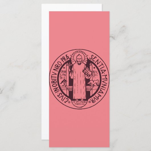 Carte Médaille Saint Benoît (Devant / Derrière)