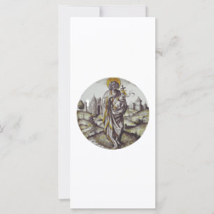 Carte Médaillon avec saint Jean Baptiste