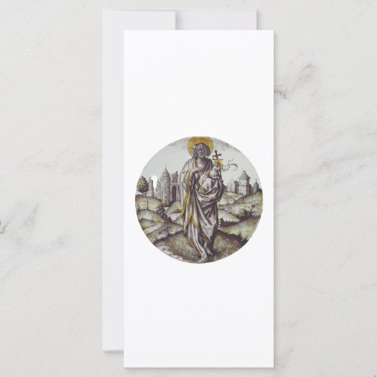 Carte Médaillon avec saint Jean Baptiste (Devant)