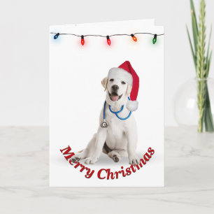 Carte Médecin Labrador Retriever de Noël