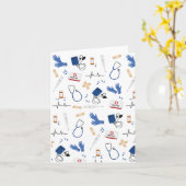 Carte Médecin Médicale moderne Motif infirmière (Fleur jaune)