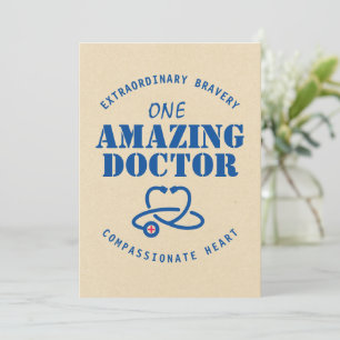 Carte Médecin Merci Bravoure extraordinaire Compassibili