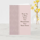 Carte Médecin Merci pour les soins aux patients atteints (Fleur jaune)