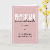 Carte Médecin personnalisé Assistant PA Graduation (Fleur jaune)