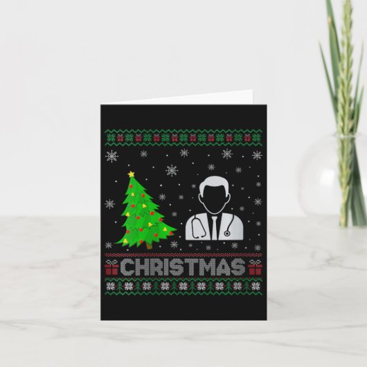 Carte Médecine des femmes Noël Arbre éclairage laide Noë (Devant)