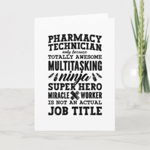 Carte Médecine Héros Tech Pharmaciste Technicien en phar