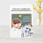 Carte Médecins de tumeurs cérébrales brainstorming idées (Fleur jaune)