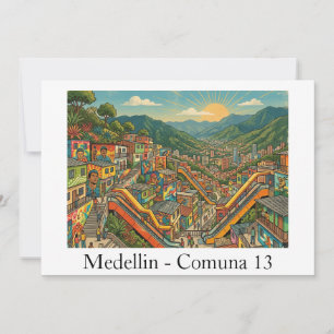 Carte Medellin Colombie Comuna 13 Voyage Art