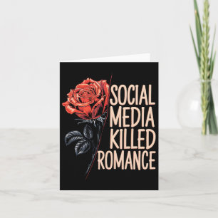 Carte Média Sociaux Ont Tué Romance Mème Saint-Valentin 