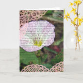 Carte Médias mélangés rose et blanc floral blanc à l'int (Fleur jaune)