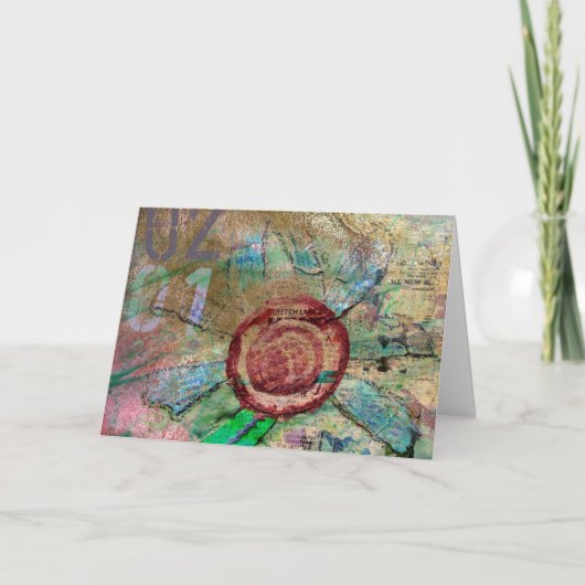 Carte Médias mixtes et fleurs numériques, bien s'amélior (Devant)