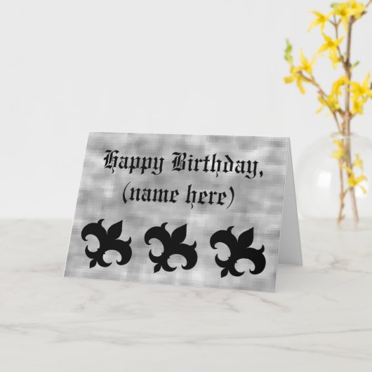 Carte Medieval Fleur De Lis (Fleur jaune)