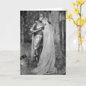 Carte médiévale de salutation/note d'âge (Fleur jaune)