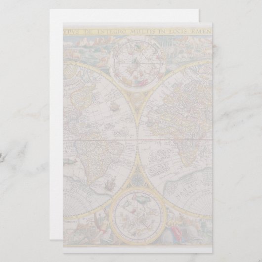 Carte médiévale du monde à partir de 1525 (Devant / Derrière)