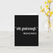 Carte Mediocrates Funny Philosophe, Philosophie Citation (Fleur jaune)