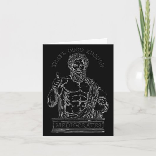 Carte Mediocrates Stoic Philosoper Quote Motivational St (Devant)