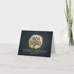Carte Méditation au yoga Instructeur Black Gold Tree
