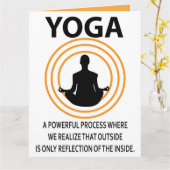 Carte Méditation de Yoga (Fleur jaune)
