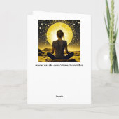 Carte Méditation féminine sous la lune céleste (Dos)