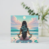 Carte Méditation Harmonie sur la plage (Debout devant)