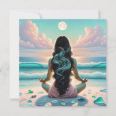 Carte Méditation Harmonie sur la plage (Devant)