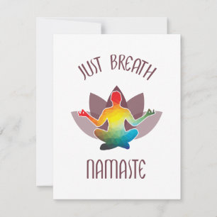 Carte Méditation Namaste Fleur de Lotus Yoga Pose Spirit
