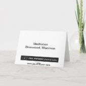Carte Méditation par lac (Dos)